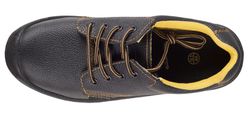 Wasserdichter Schuh mit Schnürsenkeln PU Dual Density Sohle Stahlkappe und Innensohle Schwarz