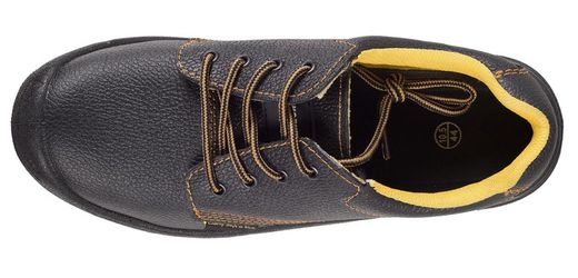 Wasserdichter Schuh mit Schnürsenkeln PU Dual Density Sohle Stahlkappe und Innensohle Schwarz