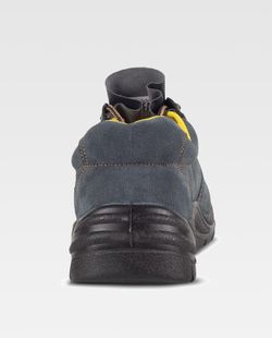 Perforierter Wildlederschuh mit Schnürsenkeln PU-Sohle mit doppelter Dichte Stahlkappe und Innensohle Grau