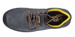 Perforierter Wildlederschuh mit Schnürsenkeln PU-Sohle mit doppelter Dichte Stahlkappe und Innensohle Grau