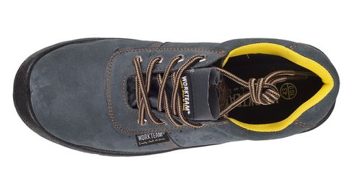 Perforierter Wildlederschuh mit Schnürsenkeln PU-Sohle mit doppelter Dichte Stahlkappe und Innensohle Grau