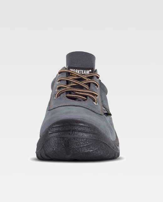Perforierter Wildlederschuh mit Schnürsenkeln PU-Sohle mit doppelter Dichte Stahlkappe und Innensohle Grau