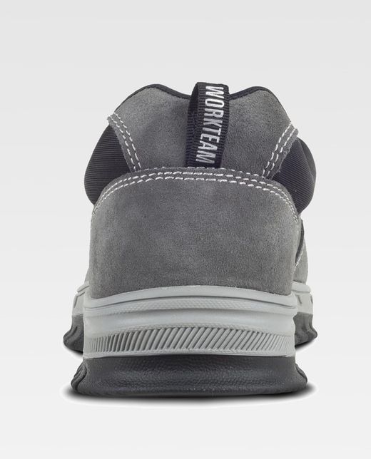 Zapato de serraje sin cordones Color Gris+Negro