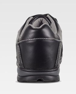 Chaussure en cuir, semelle en caoutchouc, embout non métallique anti-chocs et semelle intérieure textile anti-perforation Noir