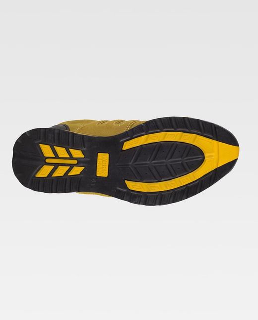 Wildlederschuh, Gummisohle, nichtmetallische Zehenkappe, Anti-Schlag- und Anti-Perforations-Textil-Innensohle Gelb