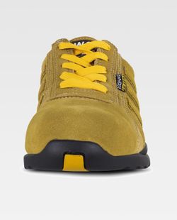 Wildlederschuh, Gummisohle, nichtmetallische Zehenkappe, Anti-Schlag- und Anti-Perforations-Textil-Innensohle Gelb