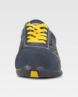 Geteilter Lederschuh, Gummisohle, nichtmetallische Anti-Schlag-Zehen und Anti-Perforations-Textil-Innensohle DARK GREY