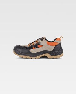 Geteilter geteilter Lederschuh, Zehenkappe und metallische Einlegesohle Schwarz