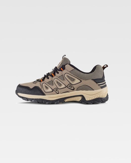 Trecking Schuh mit Schnürsenkeln TPR Sohle Beige Black