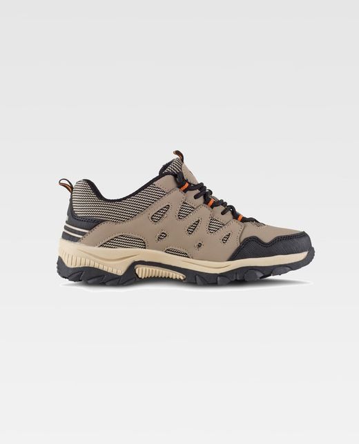 Trecking Schuh mit Schnürsenkeln TPR Sohle Beige Black