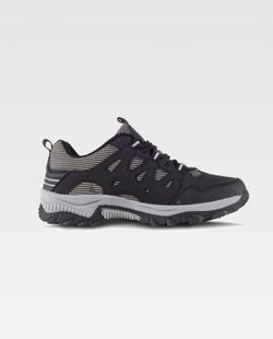 Trecking Schuh mit Schnürsenkeln TPR Sohle Schwarz Schwarz