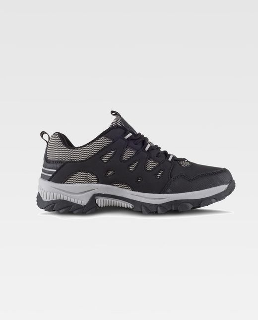 Trecking Schuh mit Schnürsenkeln TPR Sohle Schwarz Schwarz
