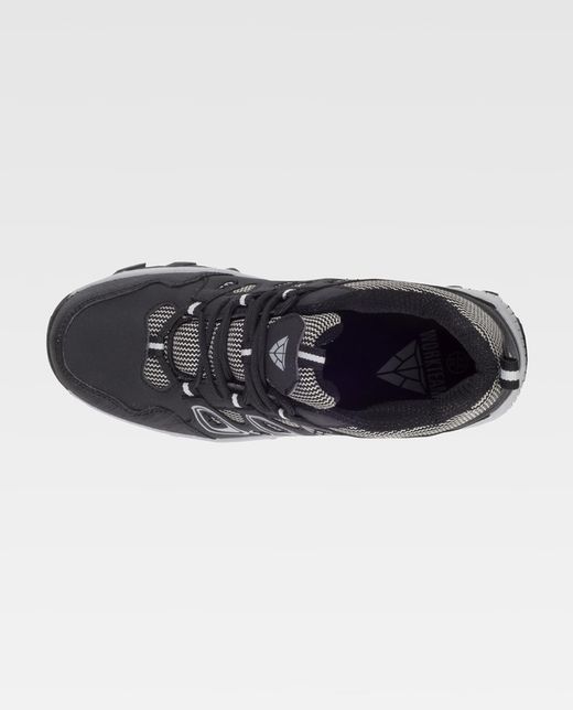 Trecking Schuh mit Schnürsenkeln TPR Sohle Schwarz Schwarz