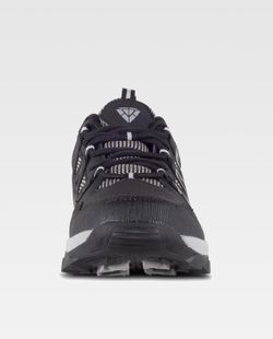 Trecking Schuh mit Schnürsenkeln TPR Sohle Schwarz Schwarz