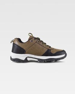 Chaussure de randonnée avec lacets Tissus extérieurs PU et couleurs combinées Semelle TPR Beige Noir
