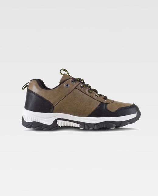 Chaussure de randonnée avec lacets Tissus extérieurs PU et couleurs combinées Semelle TPR Beige Noir