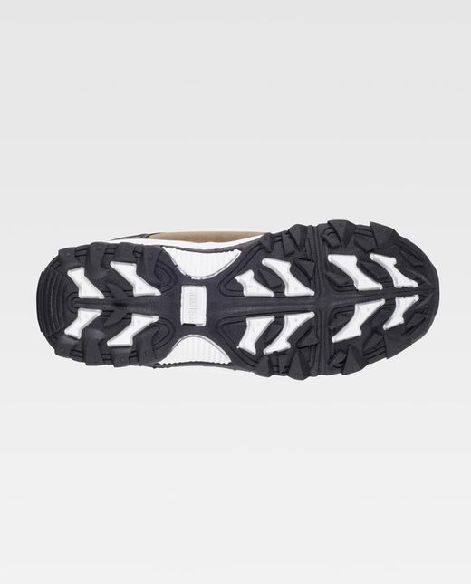 Chaussure de randonnée avec lacets Tissus extérieurs PU et couleurs combinées Semelle TPR Beige Noir