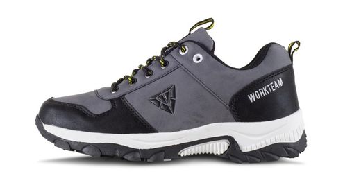 Scarpa trecking con lacci in tessuto esterno PU e colori combinati Suola TPR Grigio Nero