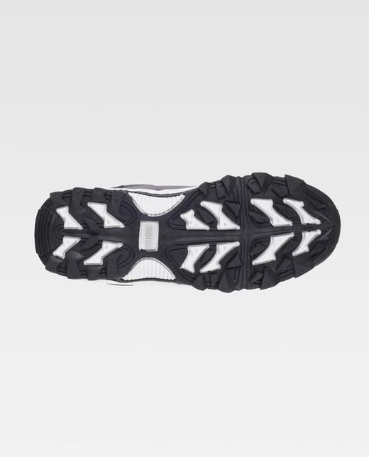 Trecking Schuh mit Schnürsenkeln PU-Oberstoffen und kombinierten Farben TPR Sohle Grau Schwarz