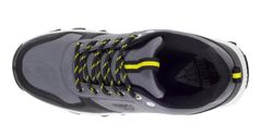 Trecking Schuh mit Schnürsenkeln PU-Oberstoffen und kombinierten Farben TPR Sohle Grau Schwarz