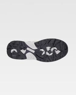Trecking Schuh mit Schnürsenkeln Stoffe und Farben kombiniert TPR Sohle Grau Schwarz Grün Mehl