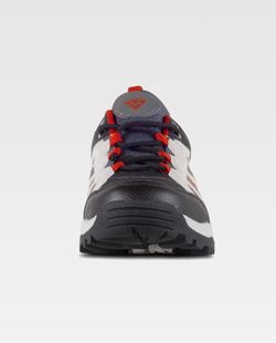 Trecking Schuh mit Schnürsenkeln Stoffe und kombinierte Farben TPR Sohle Schwarz Grau Rot