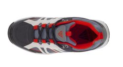 Trecking Schuh mit Schnürsenkeln Stoffe und kombinierte Farben TPR Sohle Schwarz Grau Rot