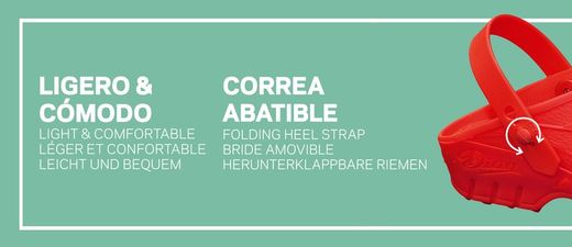 Zoccolo in materiale polimerico SBS monoscocca anatomico, antistatico e antiscivolo. Colore viola