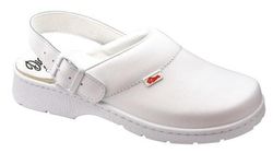 Zueco de piel sin perforar Blanco